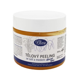 Pleva Exfoliating Body Scrub with Honey and Salt (Lemongrass) tělový peeling se solí a medem (citronová tráva) 300 g