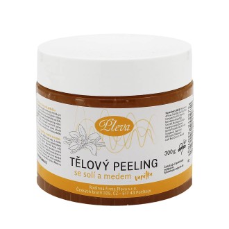 Pleva Exfoliating Body Scrub with Honey and Salt (Vanilla) tělový peeling se solí a medem (vanilka) 300 g
