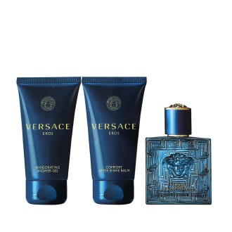 Versace Eros dárková sada pro muže toaletní voda 50 ml + sprchový gel 50 ml + balzám po holení 50 ml