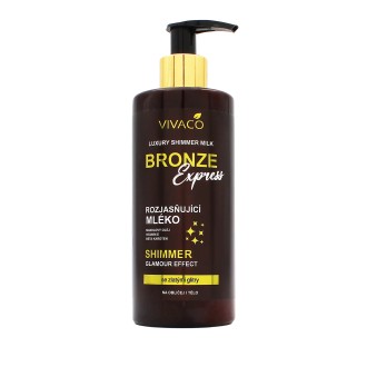 Vivaco Bronze Express rozjasňující tělové mléko s glitry 300 ml