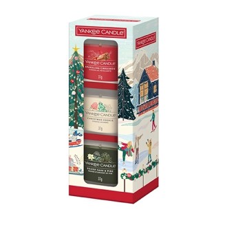 Yankee Candle Christmas Classics votivní svíčka ve skle 3x37 g
