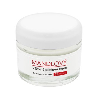 Vivaco Body Tip mandlový výživný pleťový krém pro suchou a citlivou pleť 50 ml