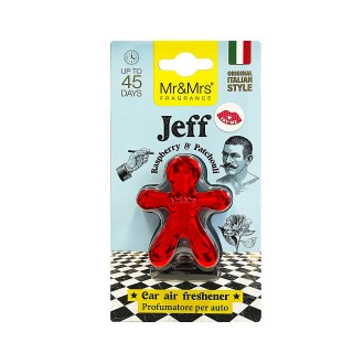 Mr&Mrs Fragrance Jeff Chrome Raspberry & Patchouli vůně do auta červená