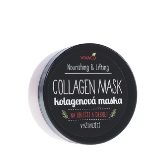 Vivaco Nourishing & Lifting Collagen Mask kolagenová maska na obličej a dekolt 100 ml