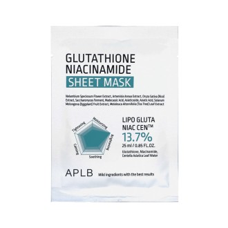 APLB Glutathione Niacinamide Sheet Mask hydratačně-rozjasňující maska 25 ml
