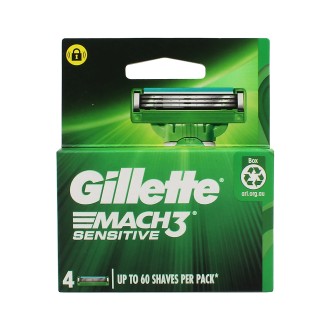 Gillette Mach3 Sensitive náhradní břity 4 ks pro muže