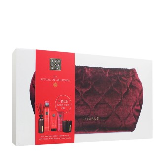Rituals The Ritual of Ayurveda dárková sada sprchový gel 200 ml + tělový krém 150 ml + balzám na ruce 70 ml + vonné tyčinky 70 ml + vonná svíčka 140 g