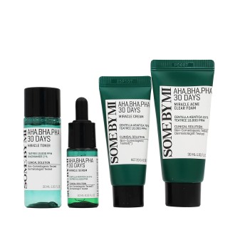 Some By Mi AHA-BHA-PHA dárková sada čistící pěna 30 ml + čistící tonikum 30 ml + sérum 10 ml + krém 20 g