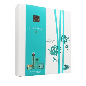 Rituals The Ritual of Karma dárková sada sprchový gel 200 ml + tělová maska 125 ml + tělový peeling 125 g + tělový krém 100 ml